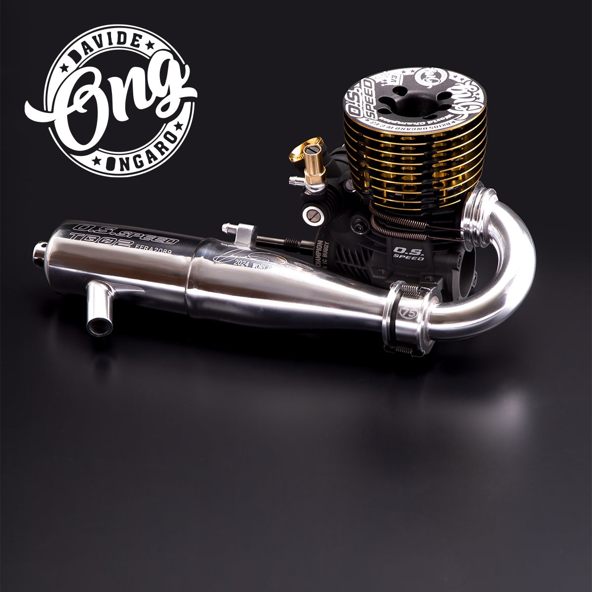 OS Engines Speed B2105 Ongaro World Championship V3 Edition .21 Engine with Pipe