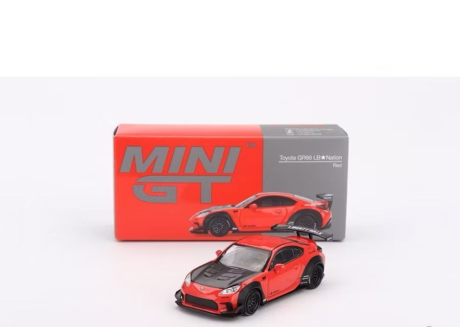 MiniGT 1:64 Toyota GR86 LB Nation Red