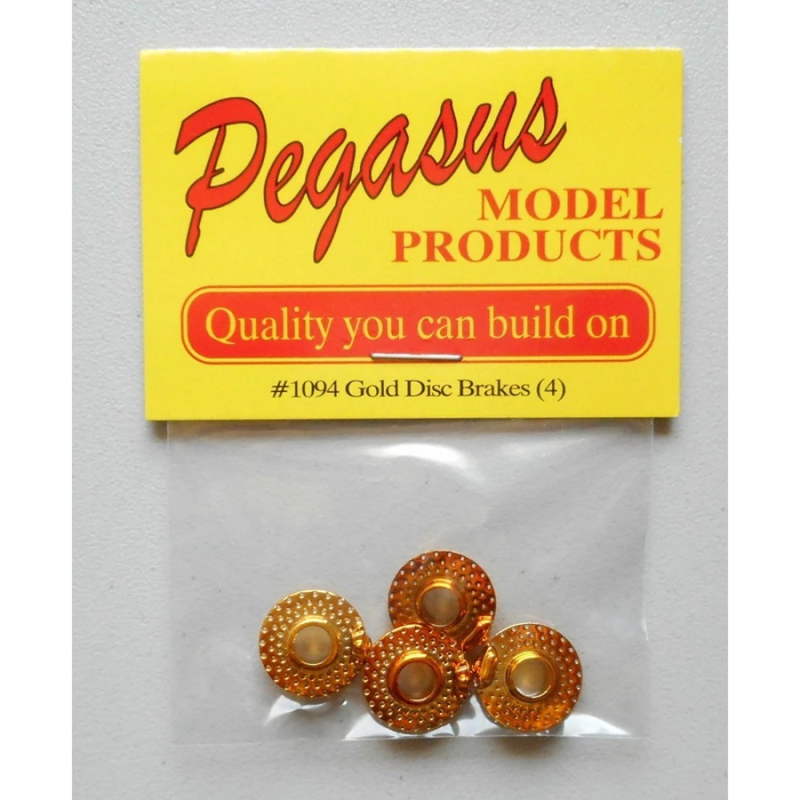 Pegasus 1/24 Disc Brake & Caliper (4) Gold