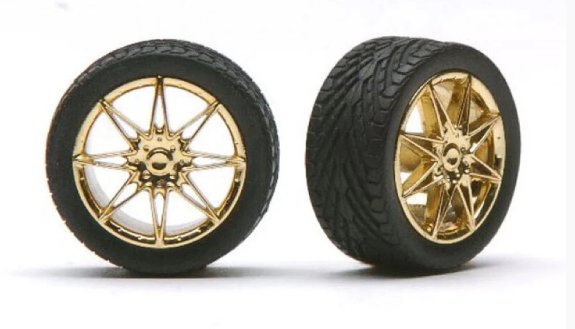 Pegasus 1:24 Diamante's Gold Rims w/Tires