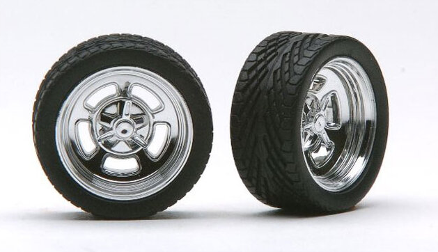 Pegasus 1:24 Holli's Chrome Rims w/Tires