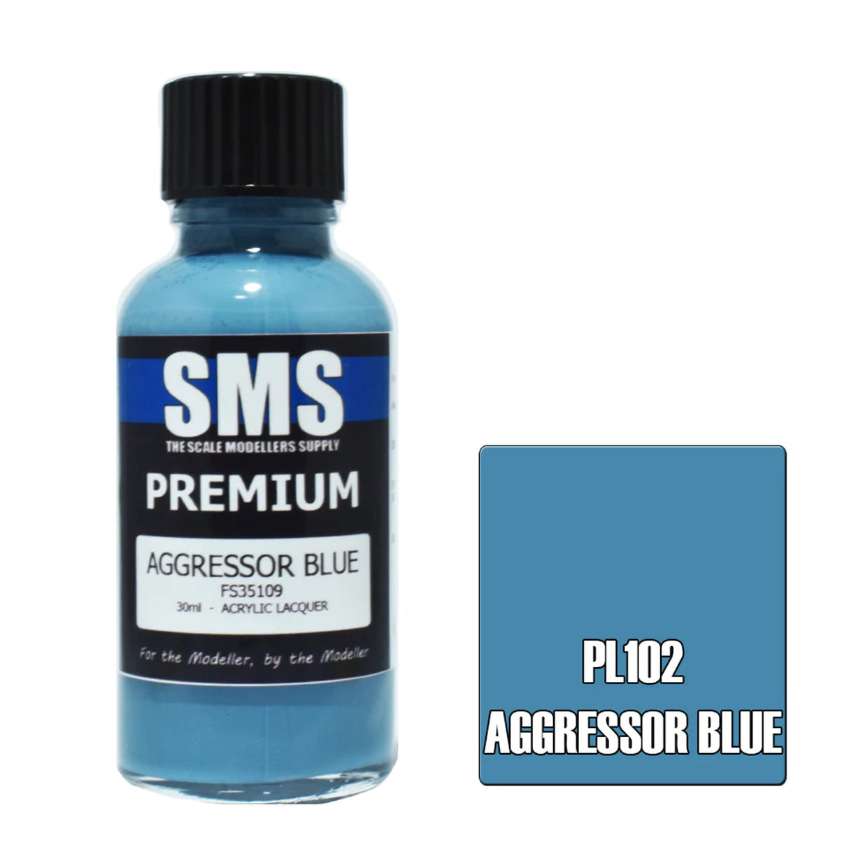 SMS #PL102 Premium Aggressor Blue Acrylic Lacquer 30ml