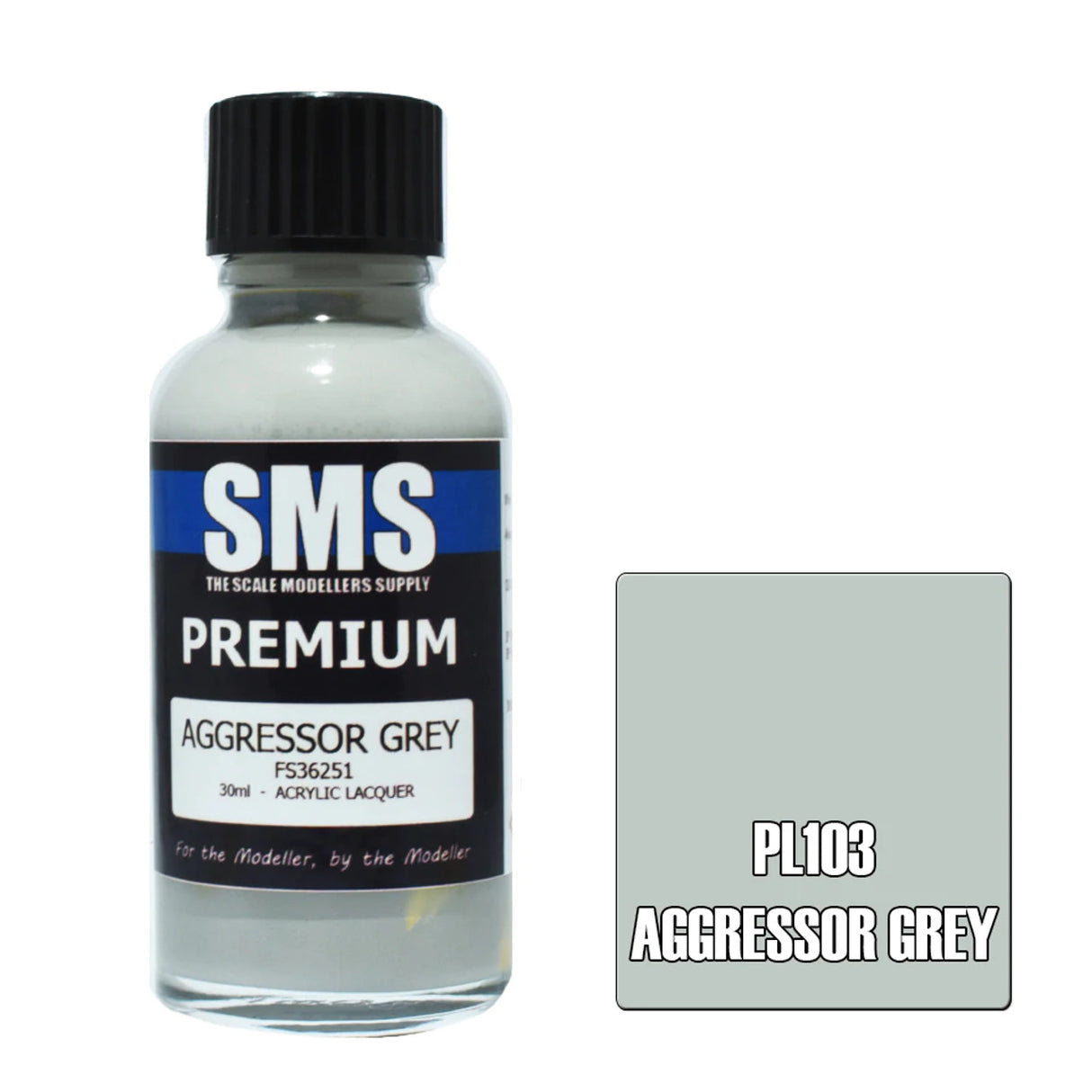 SMS #PL103 Premium Aggressor Grey Acrylic Lacquer 30ml