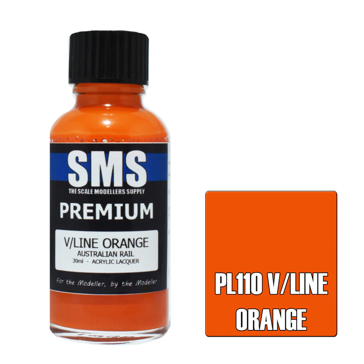 SMS #PL110 Premium V/Line Orange Acrylic Lacquer 30mL