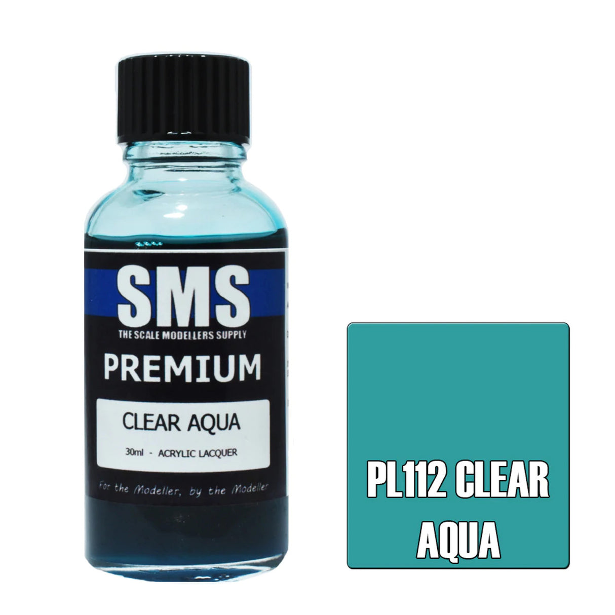 SMS #PL112 Premium Clear Aqua Acrylic Lacquer 30ml