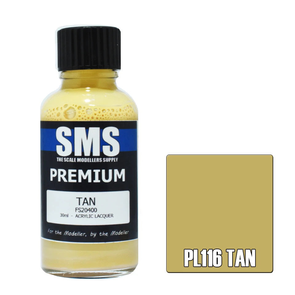 SMS #PL116 Premium Tan Acrylic Lacquer 30mL