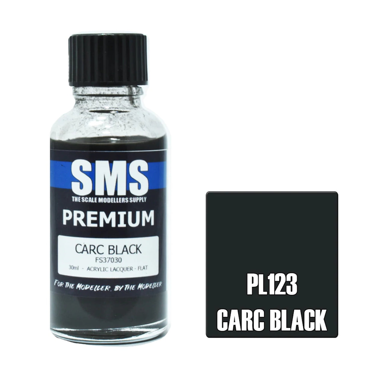 SMS #PL123 Premium Carc Black Acrylic Lacquer 30mL