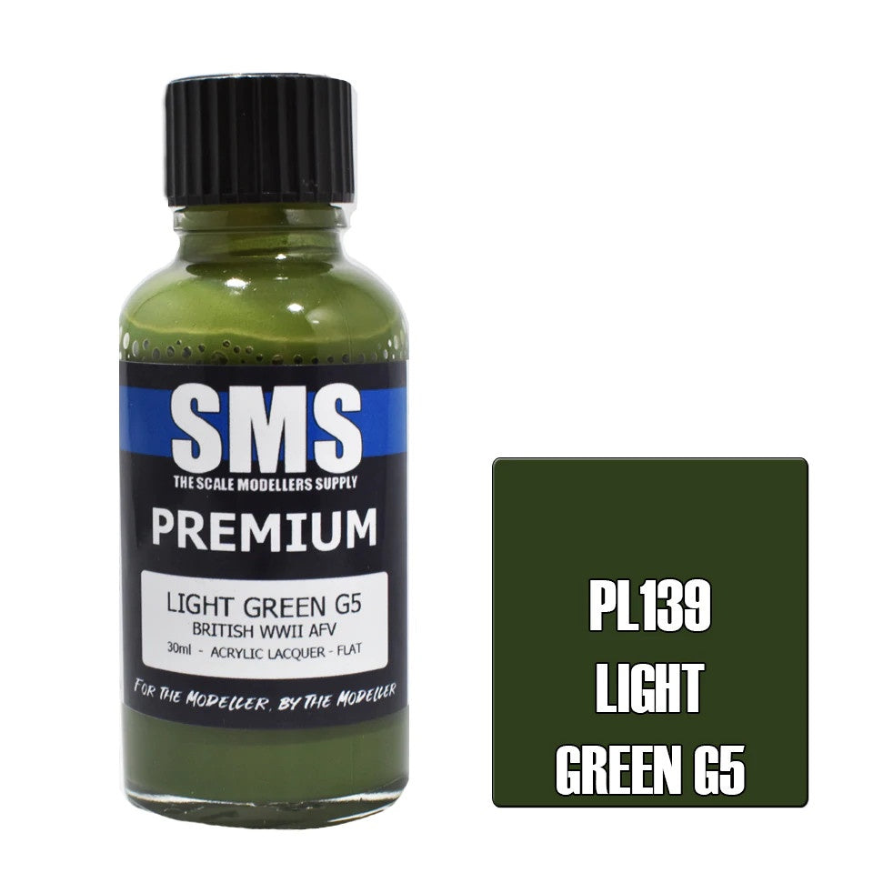 SMS #PL139 Premium Light Green Acrylic Lacquer 30mL