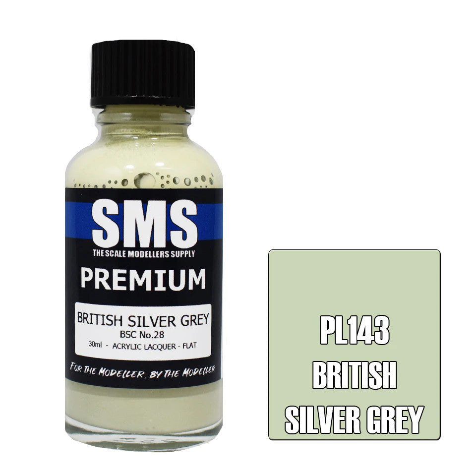 SMS #PL143 Premium British Sliver Grey Acrylic Lacquer 30mL