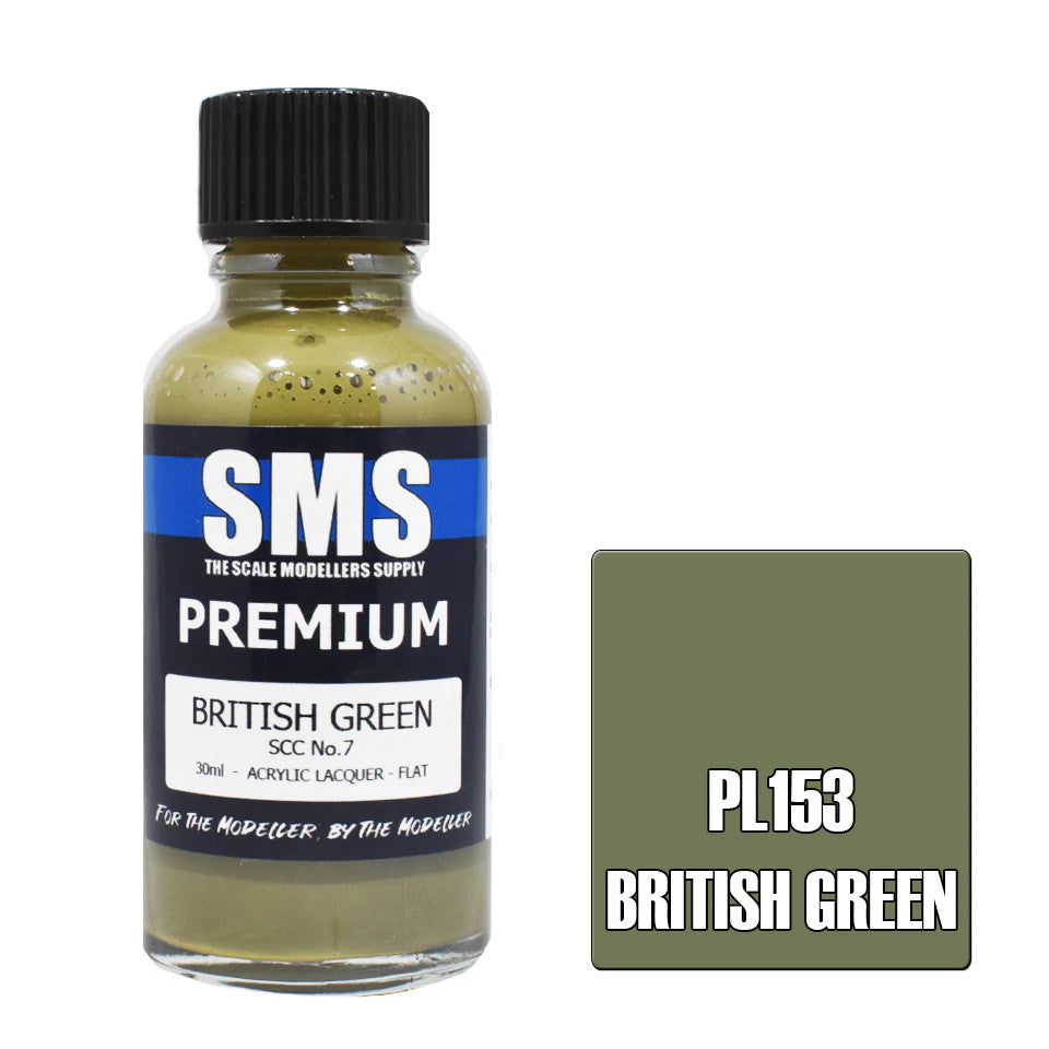SMS #PL153 Premium British Green SCC No.7 Acrylic Lacquer 30mL