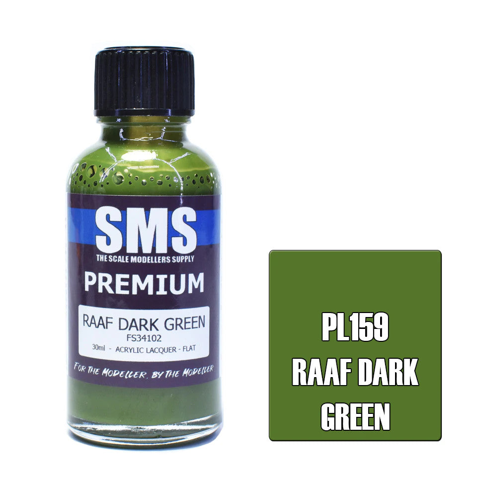SMS #PL159 Premium RAAF Dark Green Acrylic Lacquer 30mL