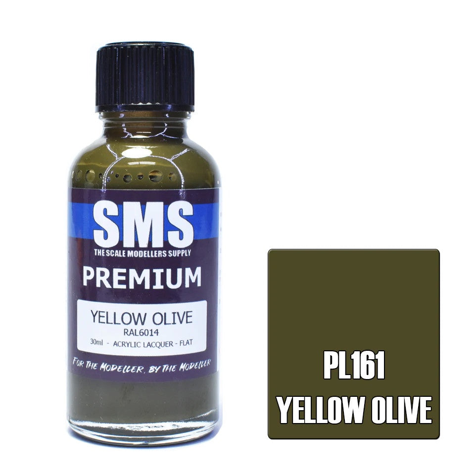 SMS #PL161 Premium Yellow Olive Acrylic Lacquer 30mL