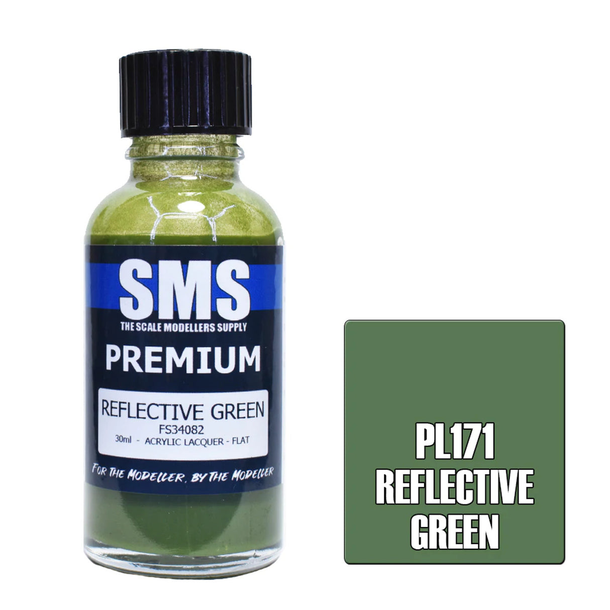 SMS #PL171 Premium Reflective Green Acrylic Lacquer 30mL