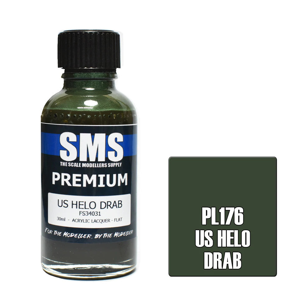 SMS #PL176 Premium U.S Helo Drab Acrylic Lacquer 30mL