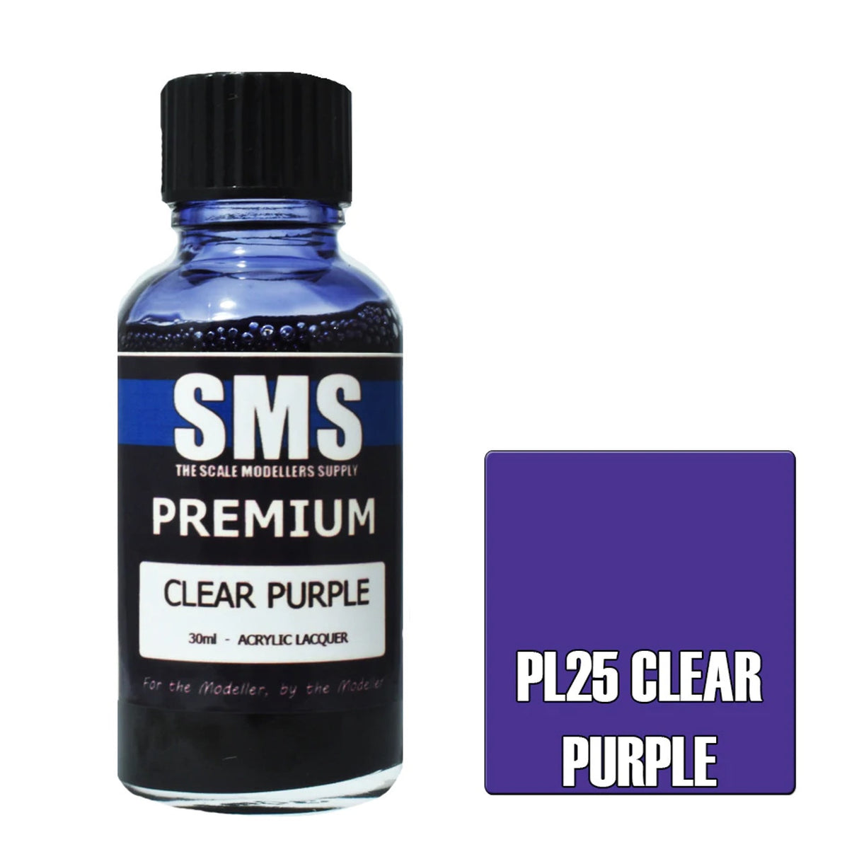 SMS #PL25 Premium Clear Purple Acrylic Lacquer-30ml