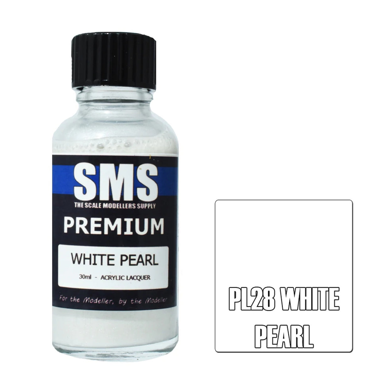 SMS #PL28 Premium White Pearl Acrylic Lacquer 30ml