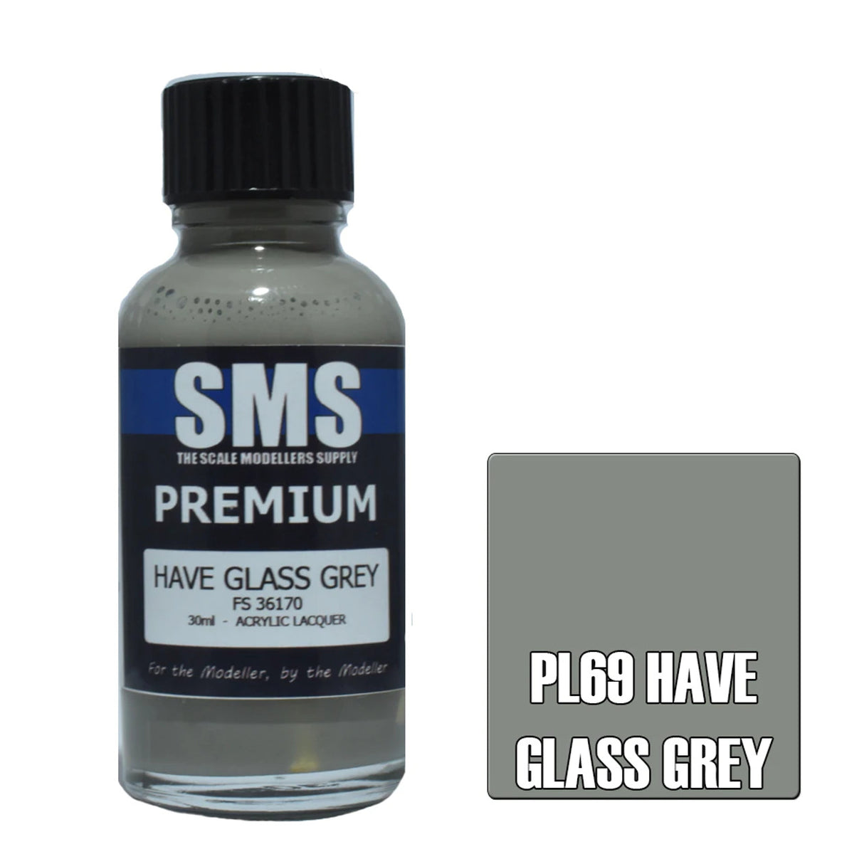 SMS #PL69 Premium Have Glass Grey Acrylic Lacquer 30ml