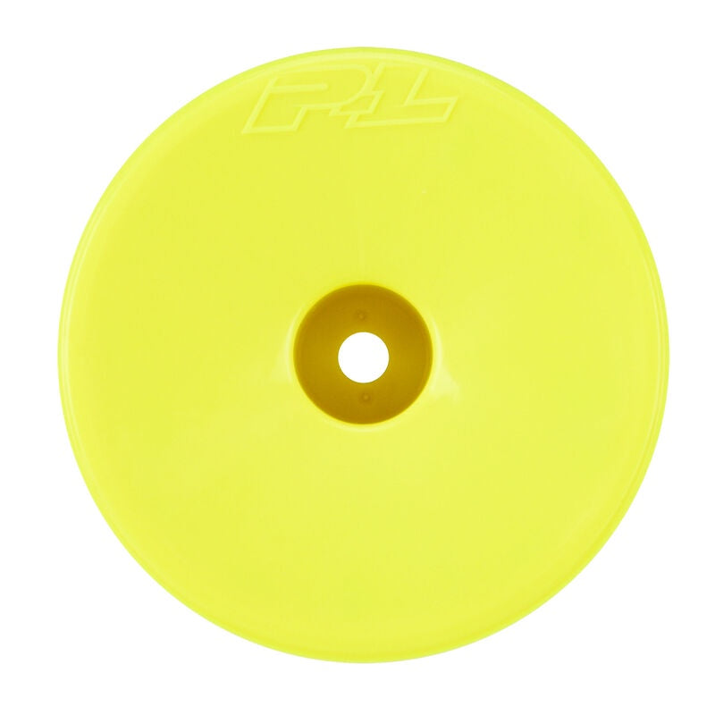 Velocity F/R 2.2" 12mm Stadium Truck Wheels (4) Yellow for TLR 22X-T, YZ2T