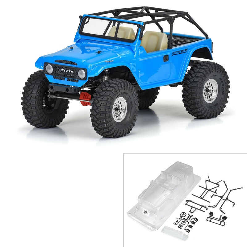Proline 1/10 1979 Toyota Land Cruiser FJ40 Clear Body with Trail Cage & Scale Molded Accessories
