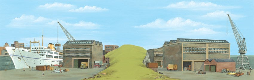 Peco SK-21 Dock Extension Backscene (Large 228 x 737mm)