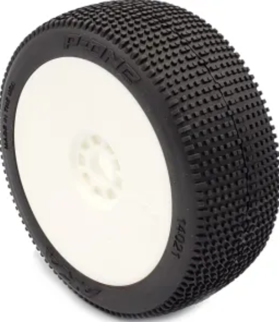 AKA 1:8 BUGGY P1 (SOFT) EVO WHEEL PRE-MOUNTED White