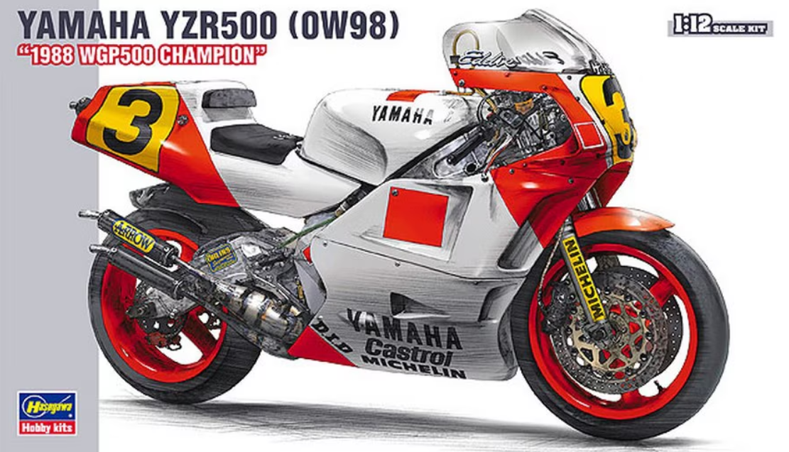 *Extras* Hasegawa 1:12 Yamaha YZR500 (OW98) (LW)
