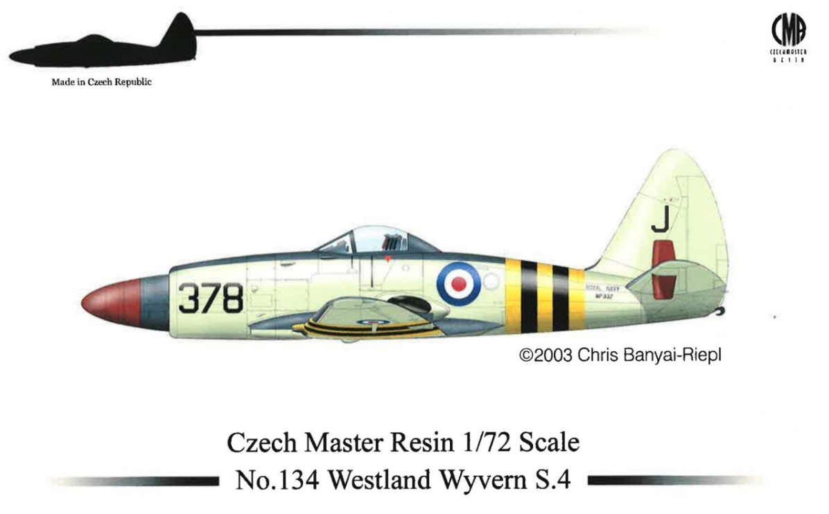 *Aged Decals* CMR 1:72 Westland Wyvern S.4 Full Resin Kit (LW)