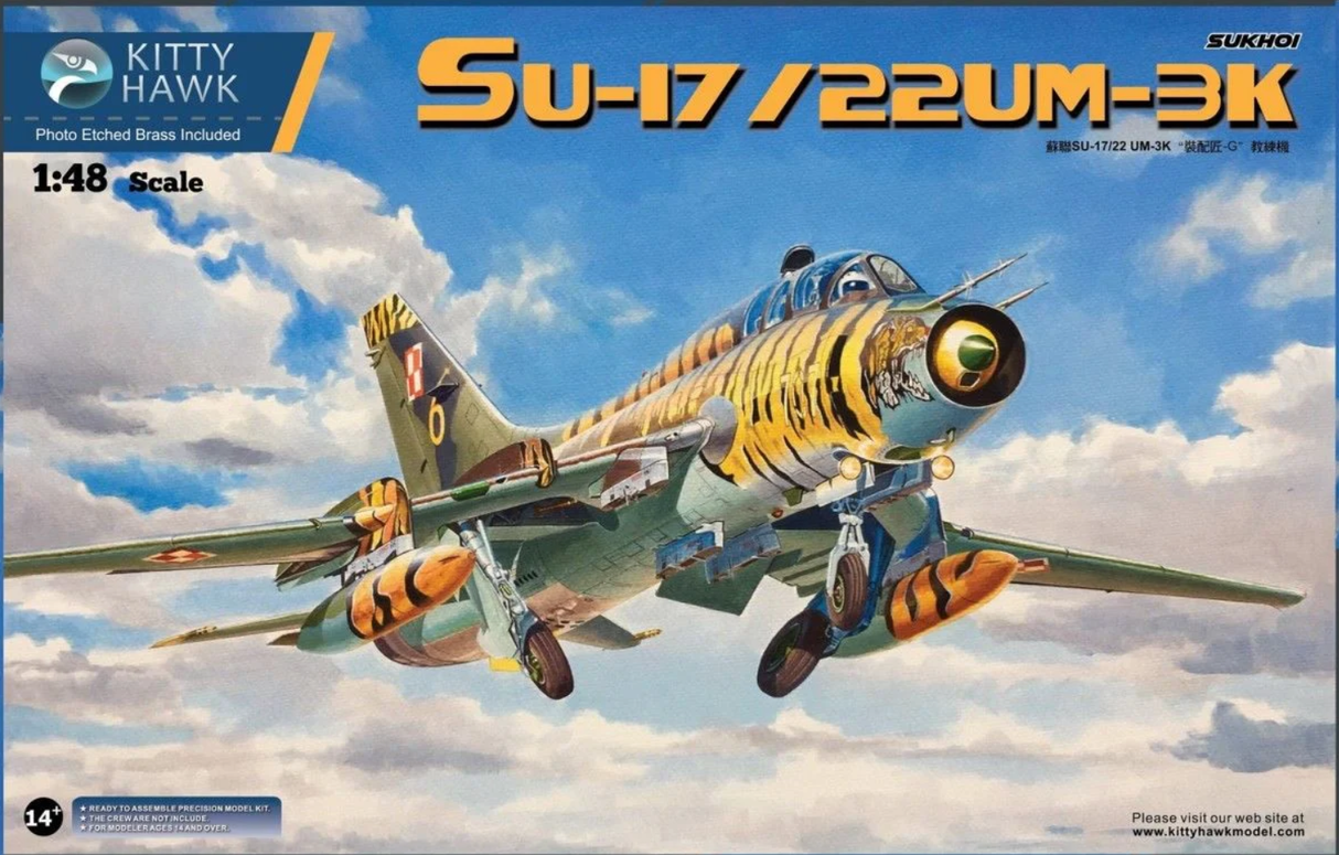Kittyhawk 1:48 Sukhoi Su-17/22UM-3K Fitter Trainer Fighter Bomber