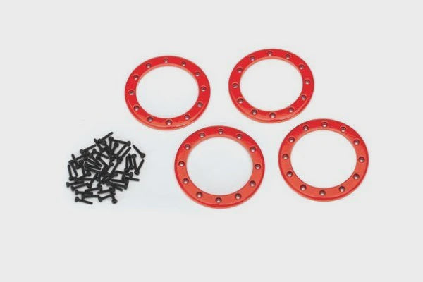 Traxxas  Beadlock Rings Red (2.2') (Aluminum) (4)/ 2X10 Cs (48)