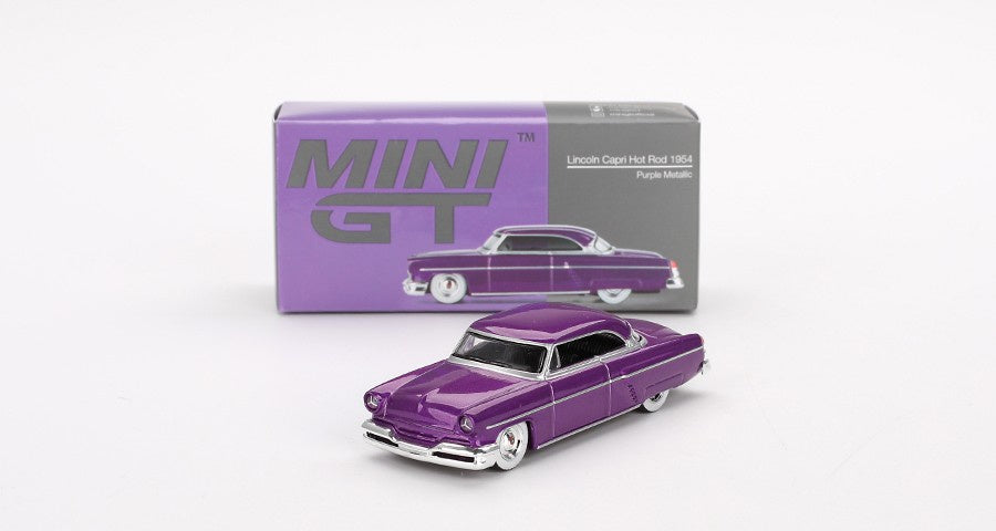 MiniGT 1:64 Lincoln Capri Hot Rod 1954 Purple Metallic