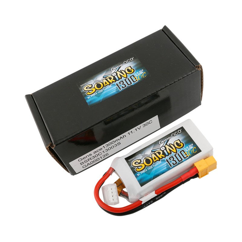 Gens Ace 1300mAh 3S 11.1v 30C Soaring Series