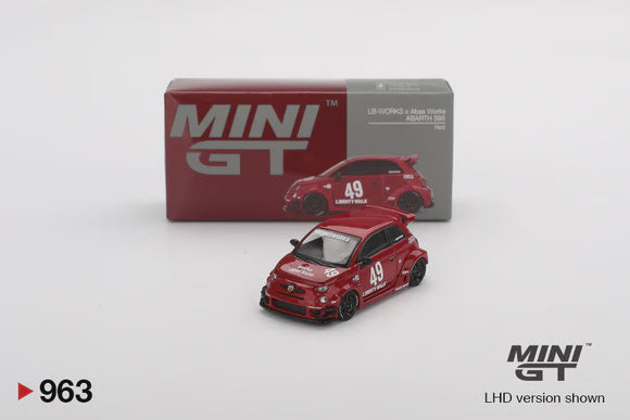 MiniGT 1:64 LB-Works + Abas Works Abarth 595 #49 Red