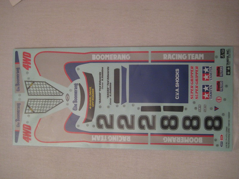 Tamiya Boomerang Body & Wing -Stickers