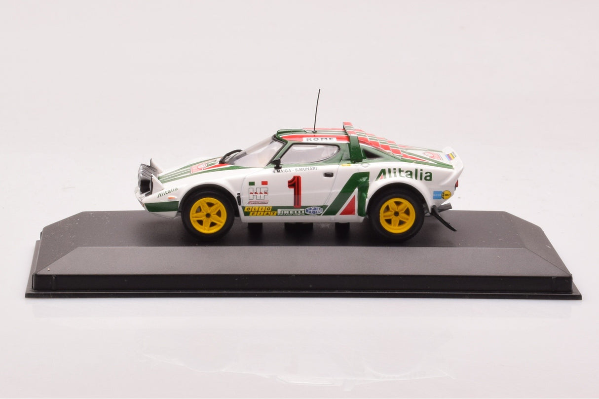 "Pre owned" Minichamps 1:43 Lancia Stratos Alitalia 1st Monte Carlo 1977