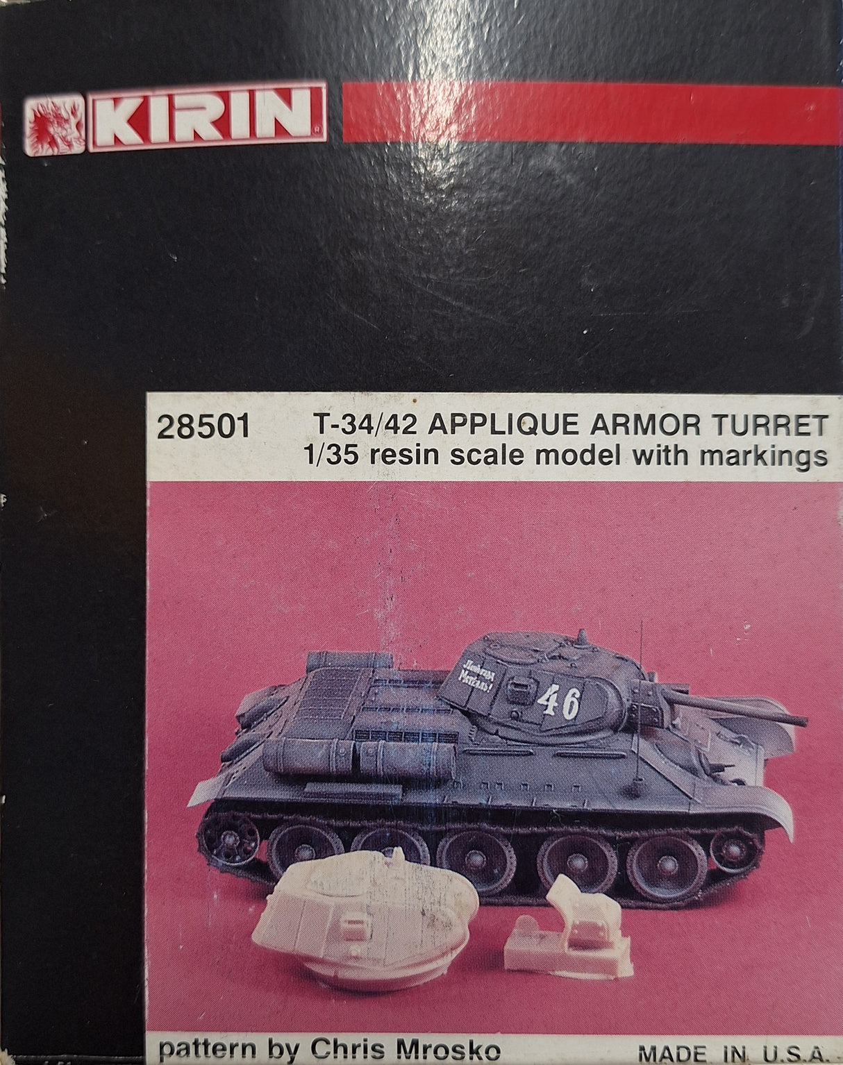 *Aged Decals* Kirin 1:35 T-34/42 Applique Armour Resin Turret Conv.