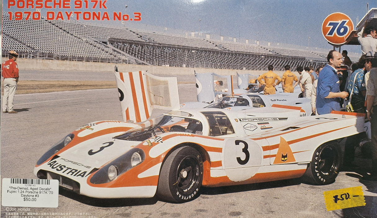 *Pre-Owned, Aged Decals* Fujimi 1:24 Porsche 917K '70 Daytona #3