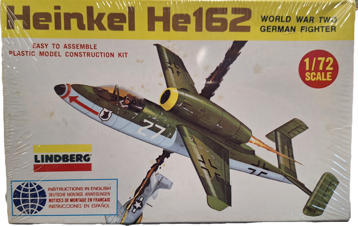 *Vintage, Sealed* Lindberg 1:72 Heinkel He162 (FMS)