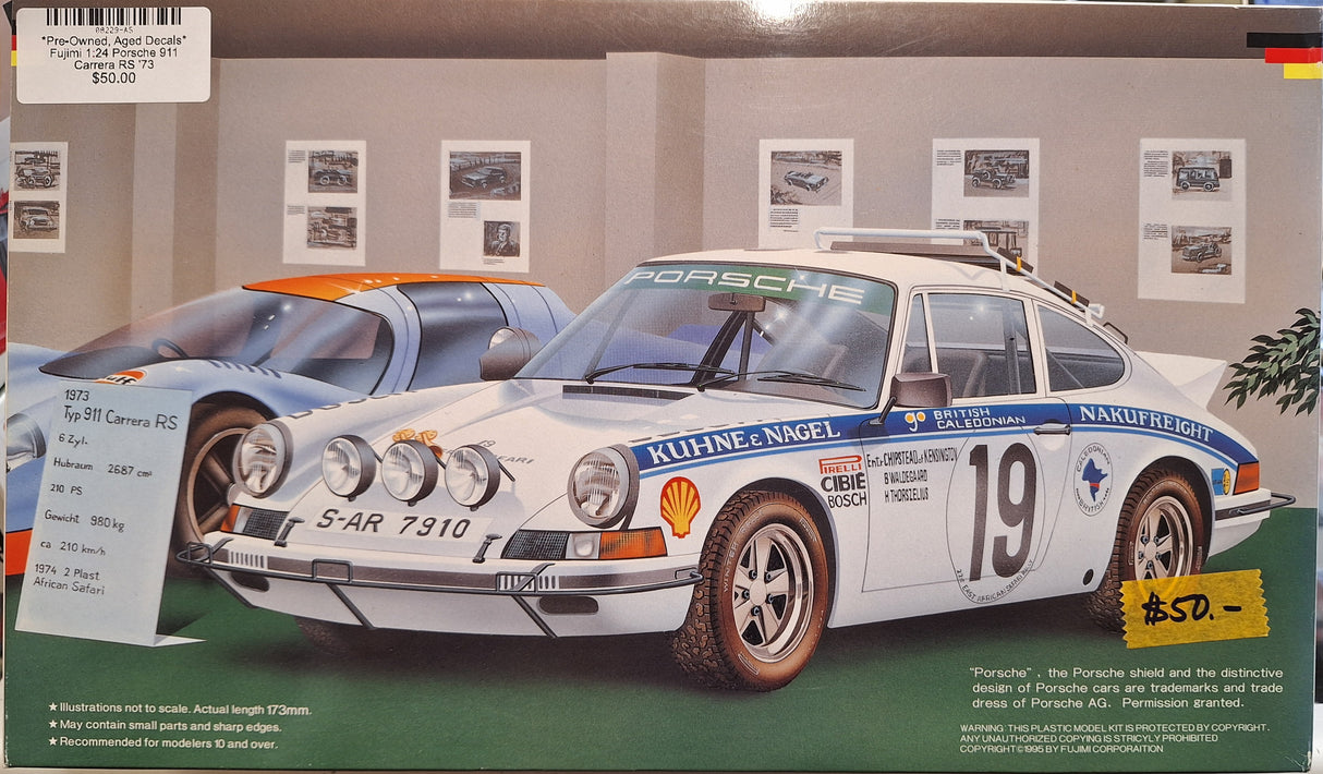 *Pre-Owned, Aged Decals* Fujimi 1:24 Porsche 911 Carrera RS '73