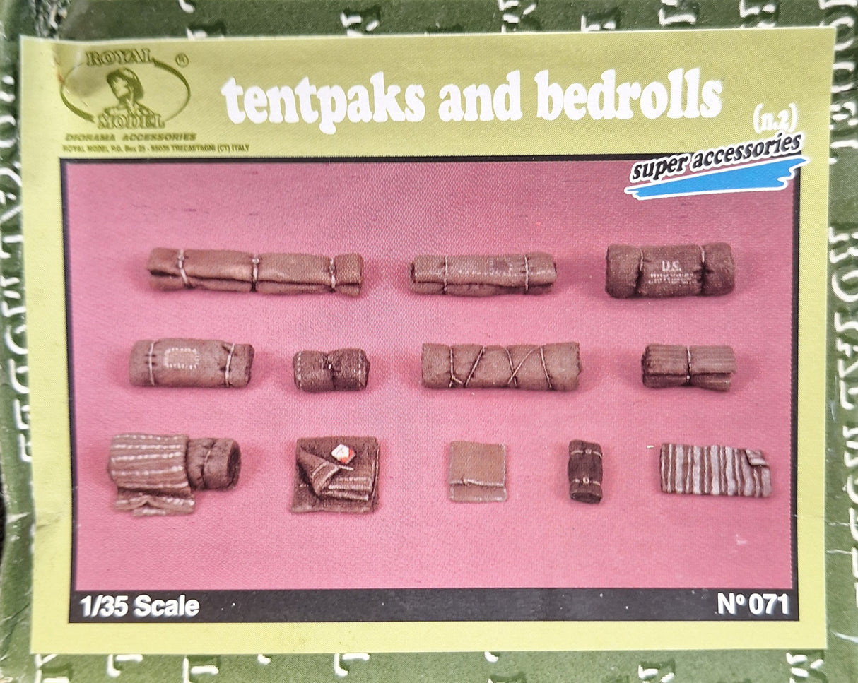Royal 1:35 Tentpacks & Bedrolls Resin Set