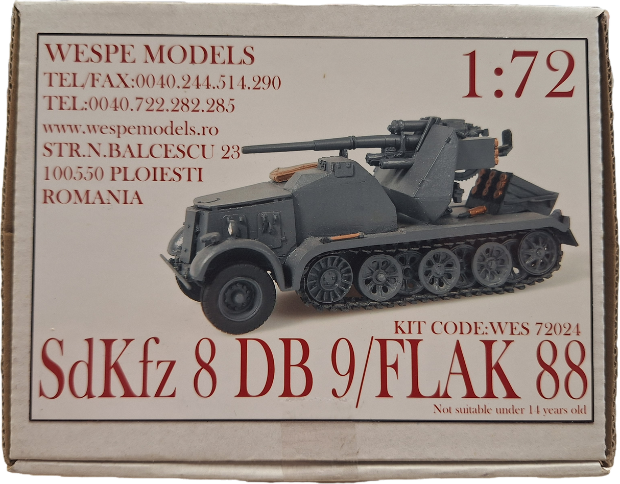 Wespe 1:72 Sd.Kfz. 8 DB 9/Flak 88 Full Resin Kit (LW)