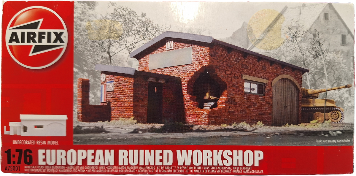 *Box Damaged* Airfix 1:76 European Ruined Workshop (FMS)
