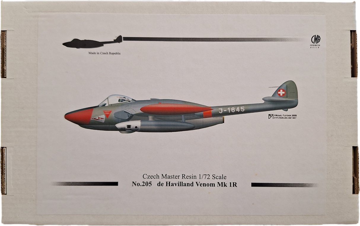 *Aged Decals* CMR 1:72 De Havilland Venom Mk 1R Full Resin Kit (LW)