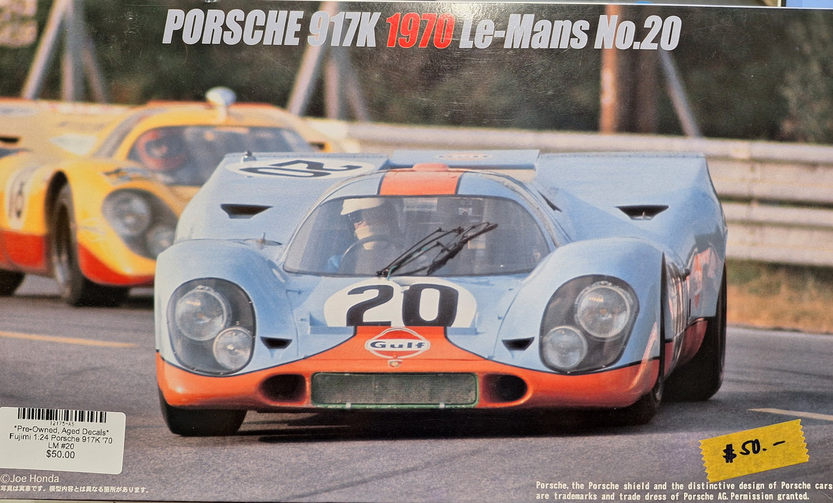 *Pre-Owned, Aged Decals* Fujimi 1:24 Porsche 917K '70 LM #20