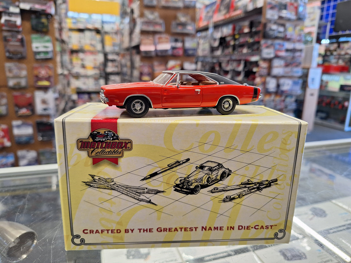 "Pre owned" Matchbox 1:43 1969 Dodge Charger Red/Black
