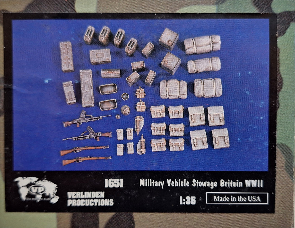 VP 1:35 Military Vehicle Stowage Britain WWII Resin Set