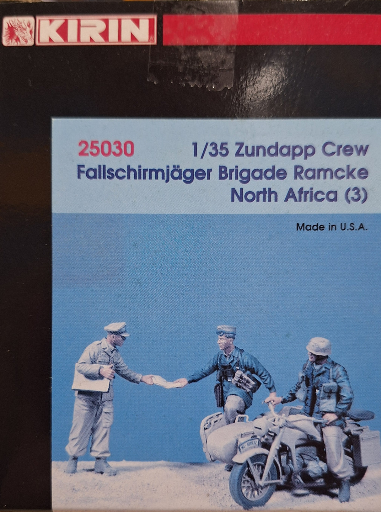 Kirin 1:35 Zundapp Crew Fallschirmjager Brigade Resin Figures