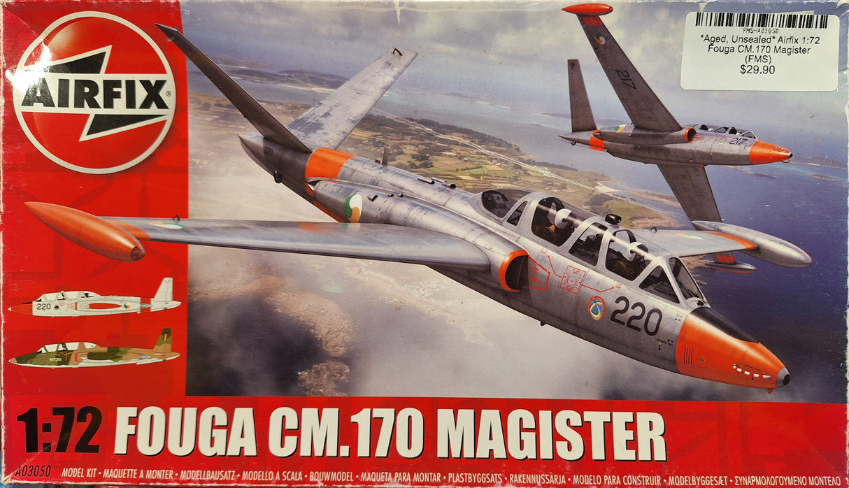 *Aged, Unsealed* Airfix 1:72 Fouga CM.170 Magister (FMS)