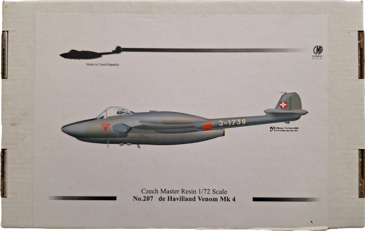 *Aged Decals* CMR 1:72 De Havilland Venom Mk 4 Full Resin Kit (LW)