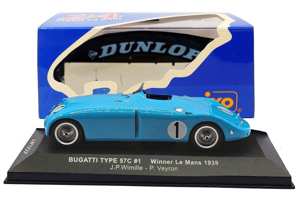 "Pre owned" IXO 1:43 1939 Bugatti Type 57C #1 Winner Le Mans