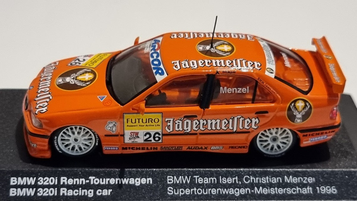 "Pre owned" Minichamps 1:43 1998 BMW Team Isert Jagermeister BMW 320i